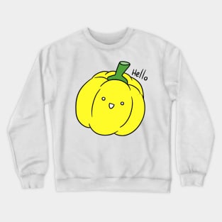 Hello - Yellow Bell Pepper Crewneck Sweatshirt